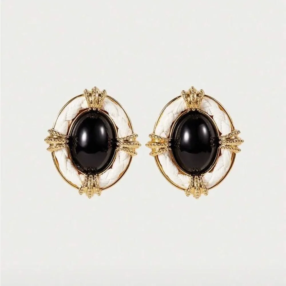 Retro Oval Earrings Q931